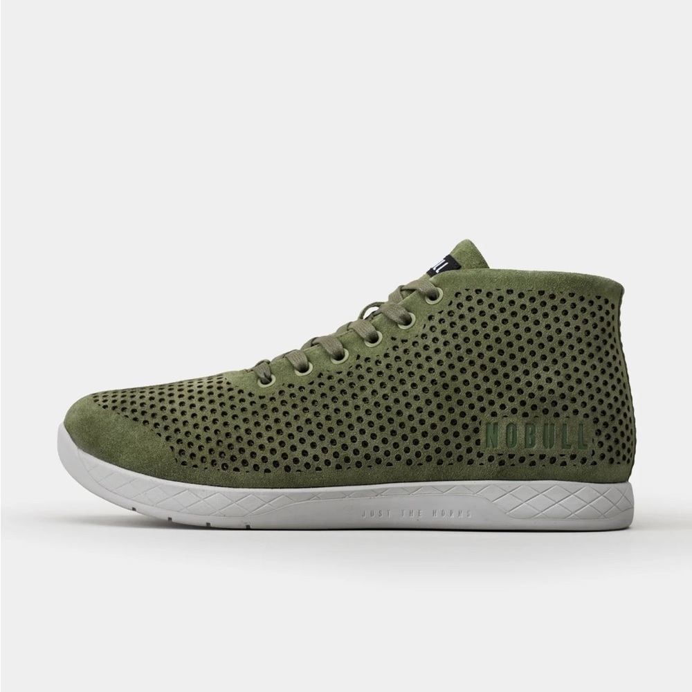 NOBULL Women’s suede trainer hunter green mid top